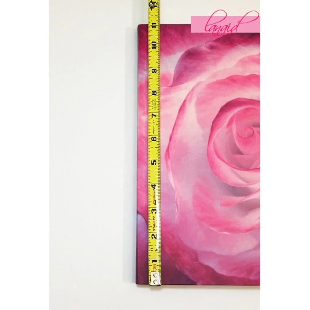 BUNDLE 3 Rose Floral Flowers Pink Orange Square Wall Hangings Art Mounts Lot Set